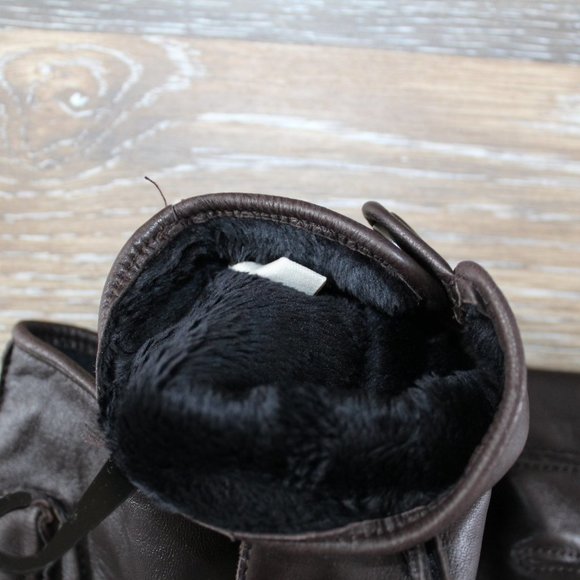NWT MEN'S UGG TAB LEATHER SMART GLOVES BROWN XL - Picture 5 of 5